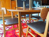 Mid Century Retro Extending Teak Dining Table & Four Chairs - erfmann-vintage