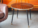 1950s Atomic Age Starburst Style Circular Coffee Table/Side Table - erfmann-vintage