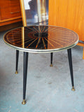 1950s Atomic Age Starburst Style Circular Coffee Table/Side Table - erfmann-vintage