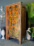 Antique 18th Century Tibetan Polychrome Cupboard Cabinet