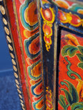 Antique 18th Century Tibetan Polychromatic Cupboard Cabinet