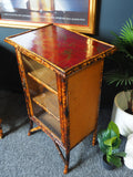 Antique Late Victorian Painted Bamboo Cabinet