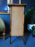 Antique Late Victorian Painted Bamboo Cabinet