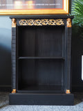 Antique Regency Style Egyptian Revival Ebonized Bookcase