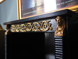 Antique Regency Style Egyptian Revival Ebonized Bookcase