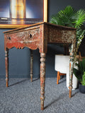 Antique 19th Century 1840s Pretty Painted Pine Side Table