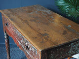 Antique 19th Century 1840s Pretty Painted Pine Side Table