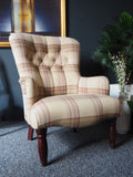 Laura Ashley Home Button Back Armchair Traditional Check