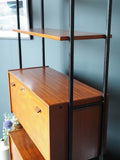Mid Century Vintage Danish Rare Robex Shelving Unit Cabinets Storage Dark Teak