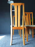 Mid Century Vintage Skovby Mobelfabrik Teak Highback Dining Chairs - Set of 4