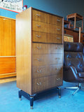 Mid Century E Gomme for G Plan Tall Chest of Seven Drawers - erfmann-vintage