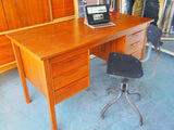 Danish Style Teak Writing/Computer Desk Great Storage - erfmann-vintage
