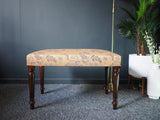 Antique Victorian Mahogany Stool / Footstool / Coffee Table New Upholstery 