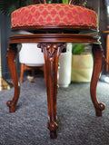 Antique Victorian Walnut Revolving Music Stool with Rising Spindle
