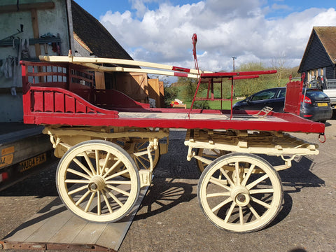 Victorian Four Wheel Harvest Wagon or Charabanc/Carriage Cart 