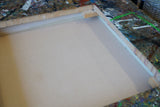 Handmade Large Square Coffee Table Hidden Compartment Paint Splattered