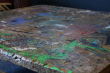 Handmade Large Square Coffee Table Hidden Compartment Paint Splattered