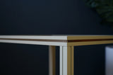 Mid Century Pierre Vandel Cream Aluminium Two-Tier Side Table 1970s