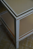 Mid Century Pierre Vandel Cream Aluminium Two-Tier Side Table 1970s