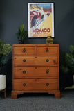 Antique Victorian Satinwood Chest of Drawers Storage Bedroom Furniture 