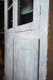 Early Victorian 'Scrape Painted' Kitchen Dresser Light Grey Storage Cupboard Unit