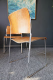 Mid Century Pair of 40/4 Stacking Chairs by David Rowland for Seid International
