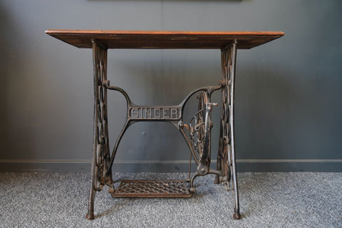Antique Vintage 1900s Singer Sewing Machine Table Industrial Rustic 