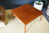 Mid Century Swedish or Danish Teak Square Coffee Table 1960s