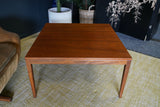 Mid Century Swedish or Danish Teak Square Coffee Table 