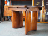 Art Deco Extending Dining Table Walnut Desk - erfmann-vintage