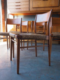 Danish 1950s Georg Leowald 6 Sycamore Barback Dining Chairs - erfmann-vintage