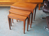 Mid Century Vintage 1960s Nested Tables McIntosh Teak - erfmann-vintage