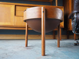 Mid Century Danish Teak Sewing Box / Side Table Storage - erfmann-vintage