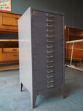 Industrial Chic Single Grey Metal Filing Cabinet - erfmann-vintage
