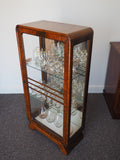 Art Deco Mahogany Glass Display Cabinet 1920s - erfmann-vintage
