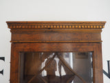 Antique Style Burr-Elm Bureau/Glass fronted Bookcase Reproduction - erfmann-vintage