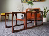 Mid Century G-Plan Teak Nest of Tables with Sleigh Legs - erfmann-vintage