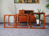 Mid Century G-Plan Teak Nest of Tables with Sleigh Legs - erfmann-vintage