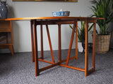 Danish Style Teak Gate-Leg Drop Leaf Dining Table - erfmann-vintage