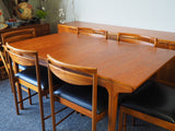 Mid Century McIntosh Extending Dining Table 6 Chairs Teak - erfmann-vintage