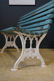 Victorian Cast Iron and Wood Slatted Two Seater Garden Bench
