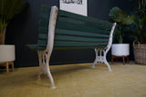 Victorian Cast Iron and Wood Slatted Two Seater Garden Bench