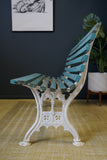 Victorian Cast Iron and Wood Slatted Two Seater Garden Bench
