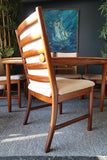 Mid Century Large Extending Dining Table & 6 chairs White & Newton