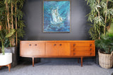 Mid Century Long Sideboard Credenza by Stonehill Furniture 1960s