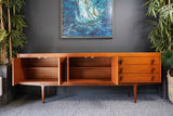 Mid Century Long Sideboard Credenza by Stonehill Furniture 1960s